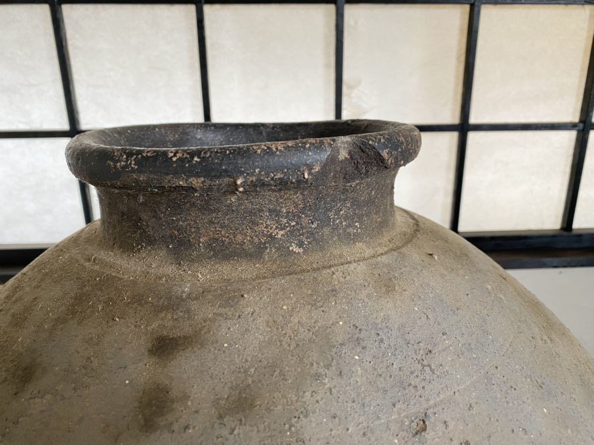 お店のおしゃれなディスプレイーに信楽 古信楽 壺 大壺 茶道具 茶席 骨董品 古美術 置物 時代物 希少品 信楽焼 庭 ガーデニング JK718] 古い壺 茶壺 信楽 古信楽 壺 大壺 茶道具 茶席 骨董品 古美術