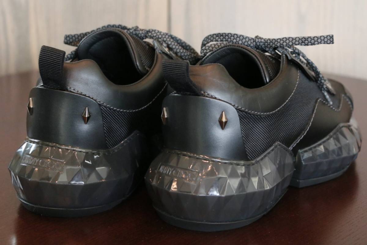 15万新品◆41=26㎝◆JIMMY CHOOジミーチュウ◆DIAMONDスニーカー黒 | ジミー 15万新品◇41=26㎝◇JIMMY Black II&frasl;M エクストレーム