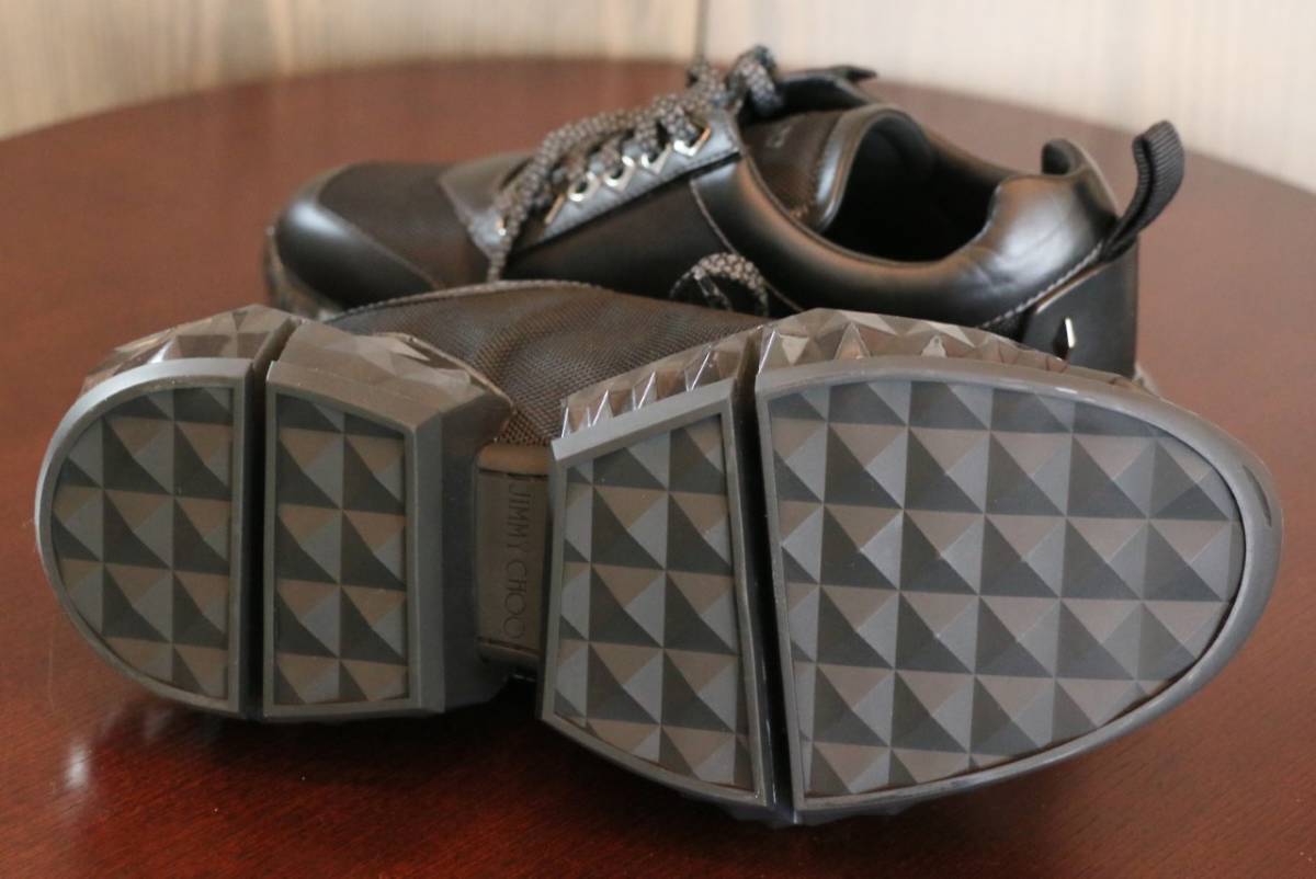 15万新品◇41=26㎝◇JIMMY CHOOジミーチュウ◇DIAMOND黒レザー