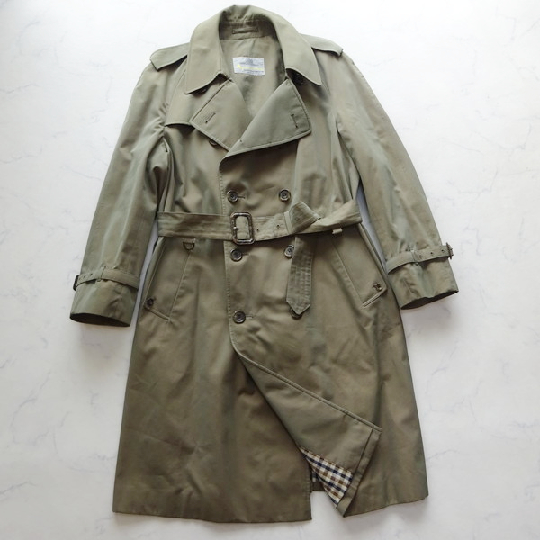 70s 80s Vintage Aquascutum Trench Coat ENGLAND 英国製 美品 アクア