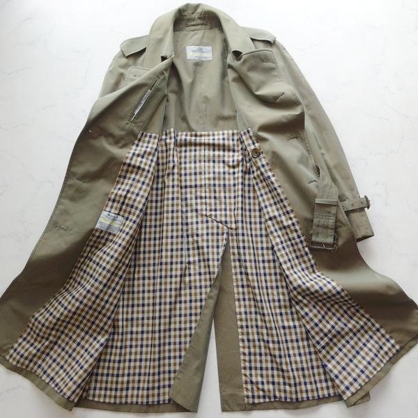 70s 80s Vintage Aquascutum Trench Coat ENGLAND 英国製 美品 アクア
