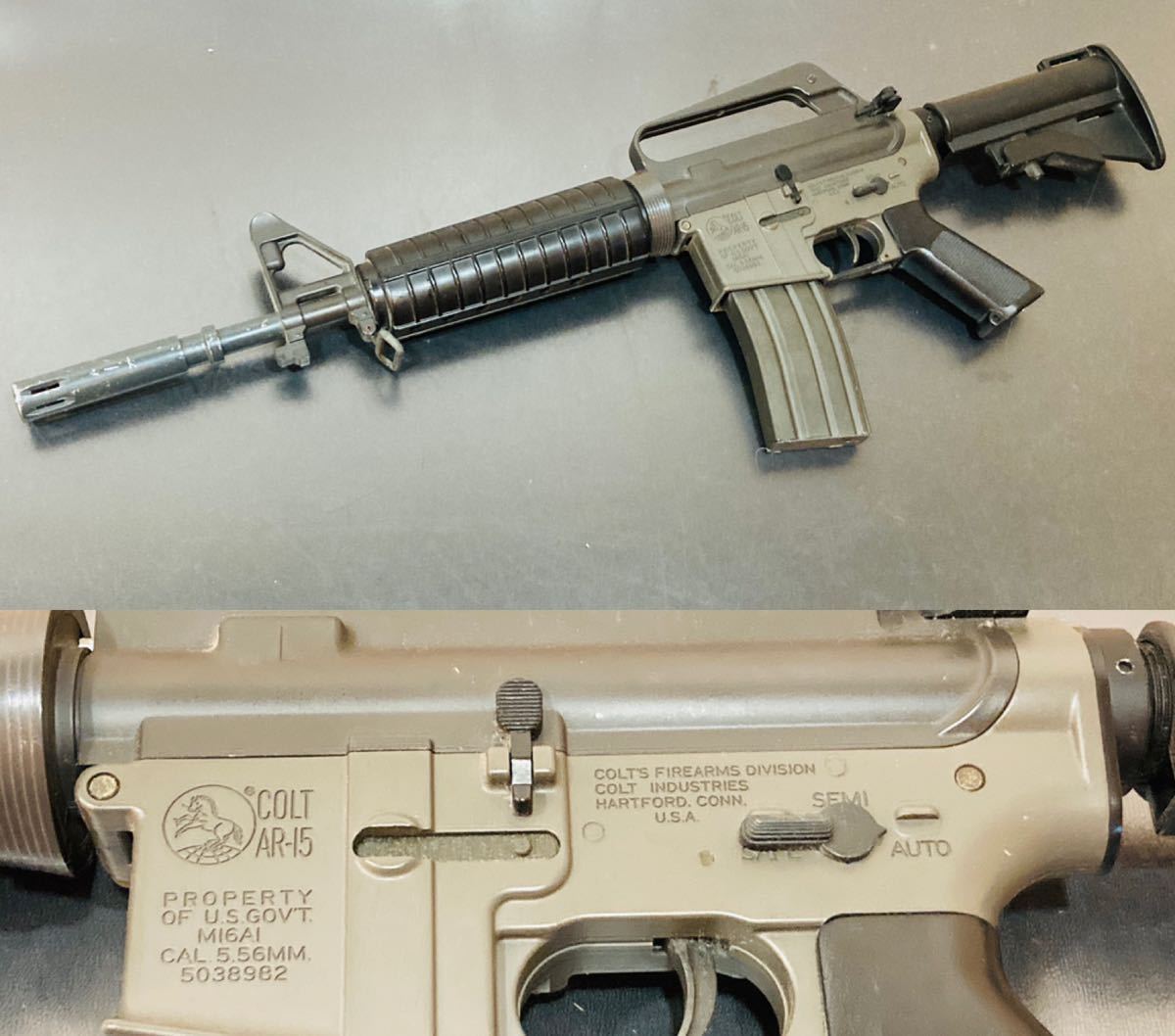 新品，格安 d133 必見 東京マルイ MARUI COLT コルト AR-15 M16AI CAL.5.56MM 5038982 電動ガン 品 動作未確認のためジャンク扱い(電動ガン)｜売買されたオークション情報、yahooの商品情報をアーカイブ公開 - オーク 電動ガン