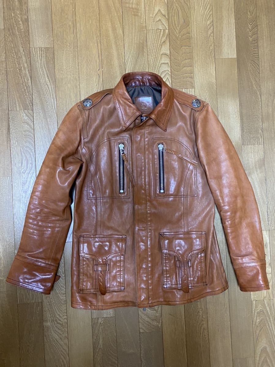RED MOON × Marlboro ライダースジャケット 馬革 サイズ36 非売品 レザージャケット 革ジャン レッドムーン マールボロ REDMOON バイク