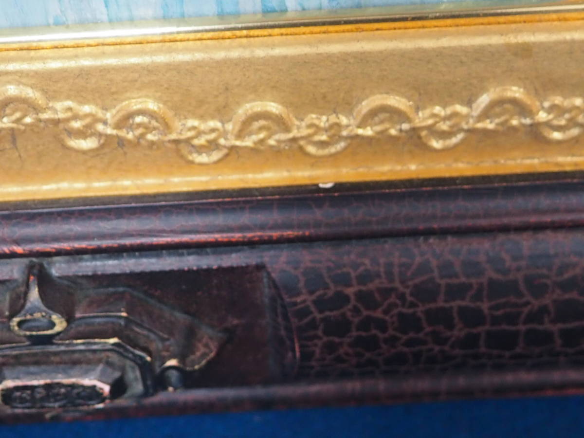 堀太郎「ドイツ人形」油彩F6サイン有白日会会員油絵額装真作保証