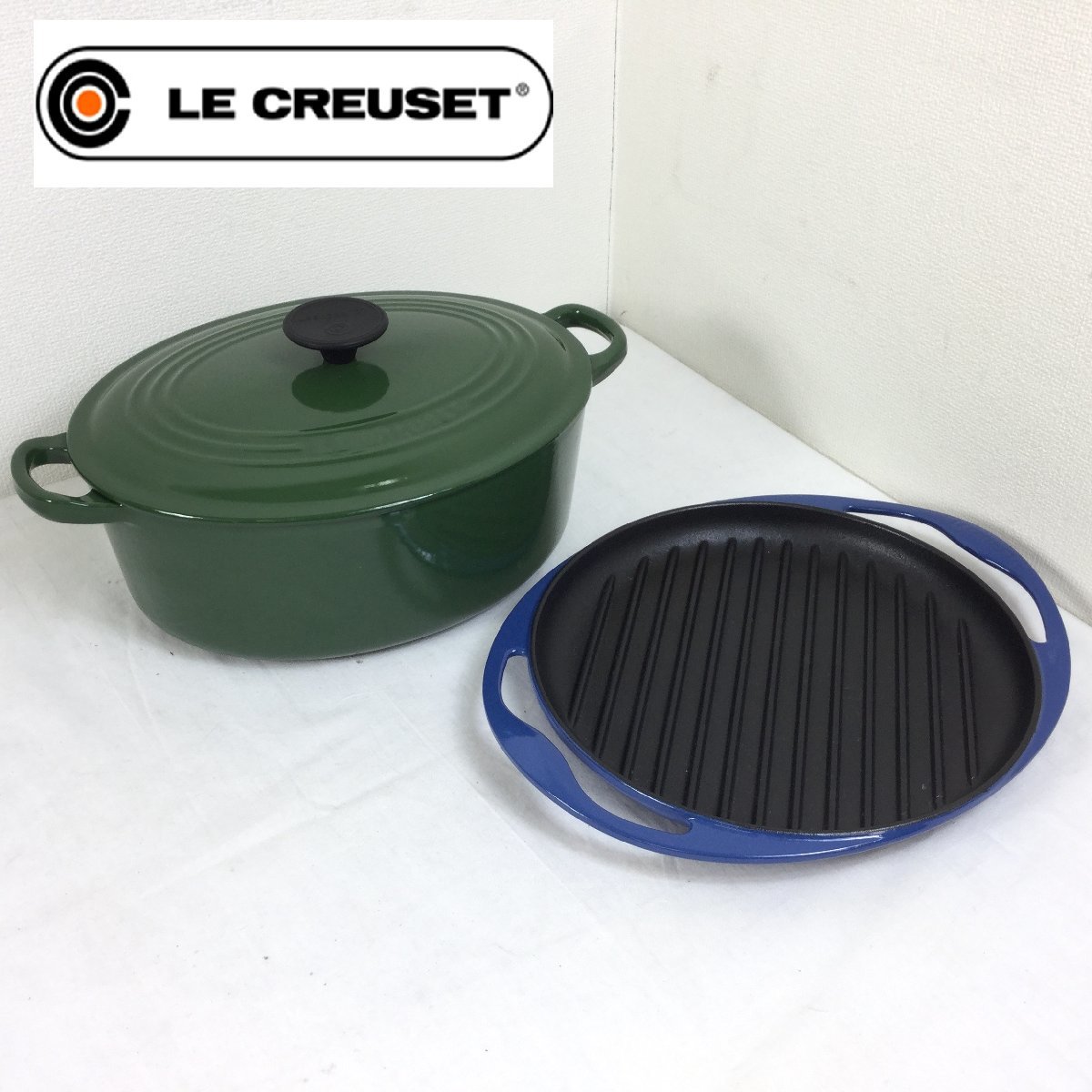 ルクルーゼ ココットロンド 26cm 両手鍋 グリーン |3350| Kitchen