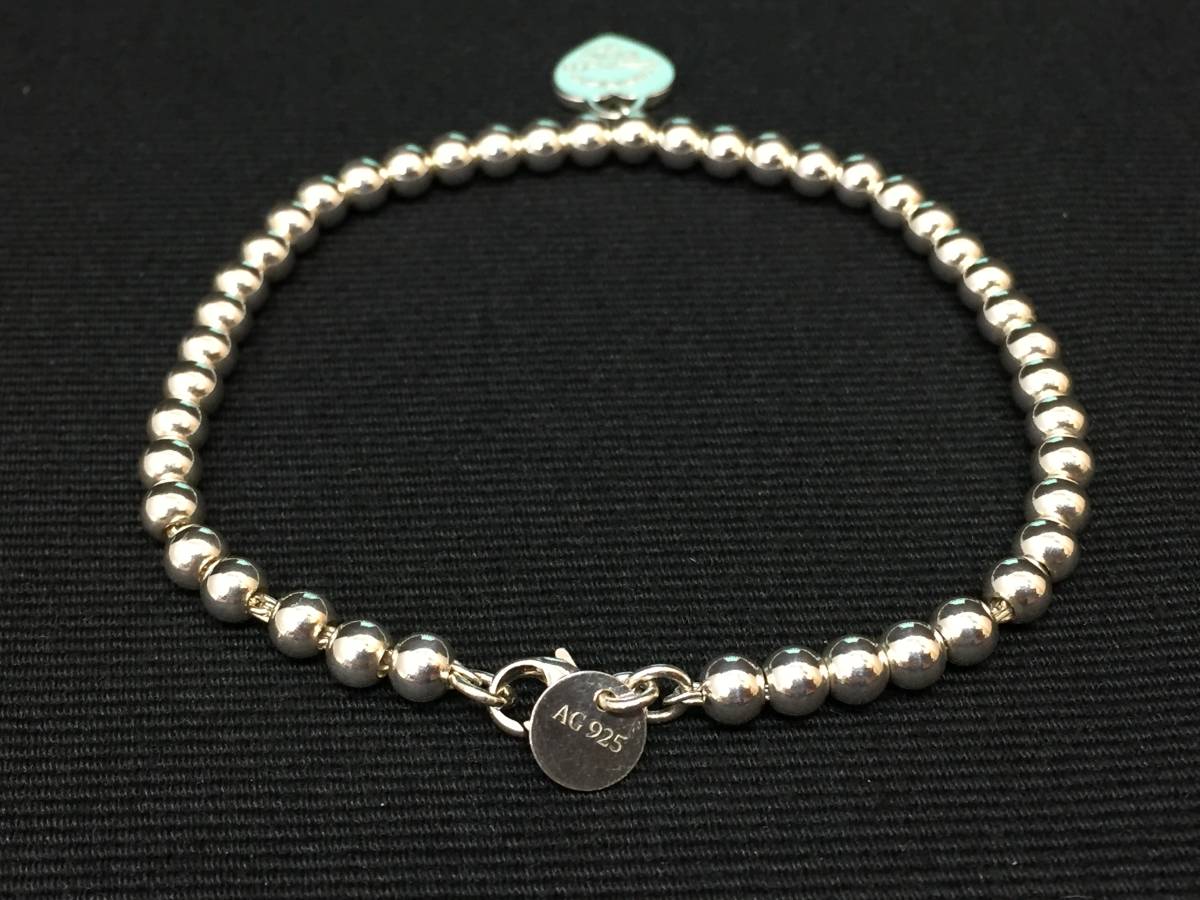 □美品 Tiffany&Co. リターン トゥ ミニハートタグ ビーズブレスレット