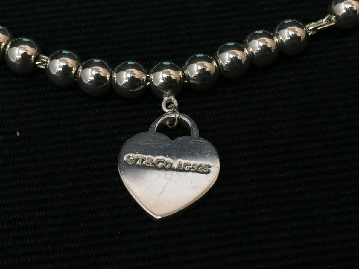 □美品 Tiffany&Co. リターン トゥ ミニハートタグ ビーズブレスレット