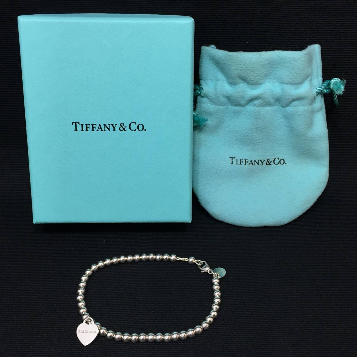 □美品 Tiffany&Co. リターン トゥ ミニハートタグ ビーズブレスレット