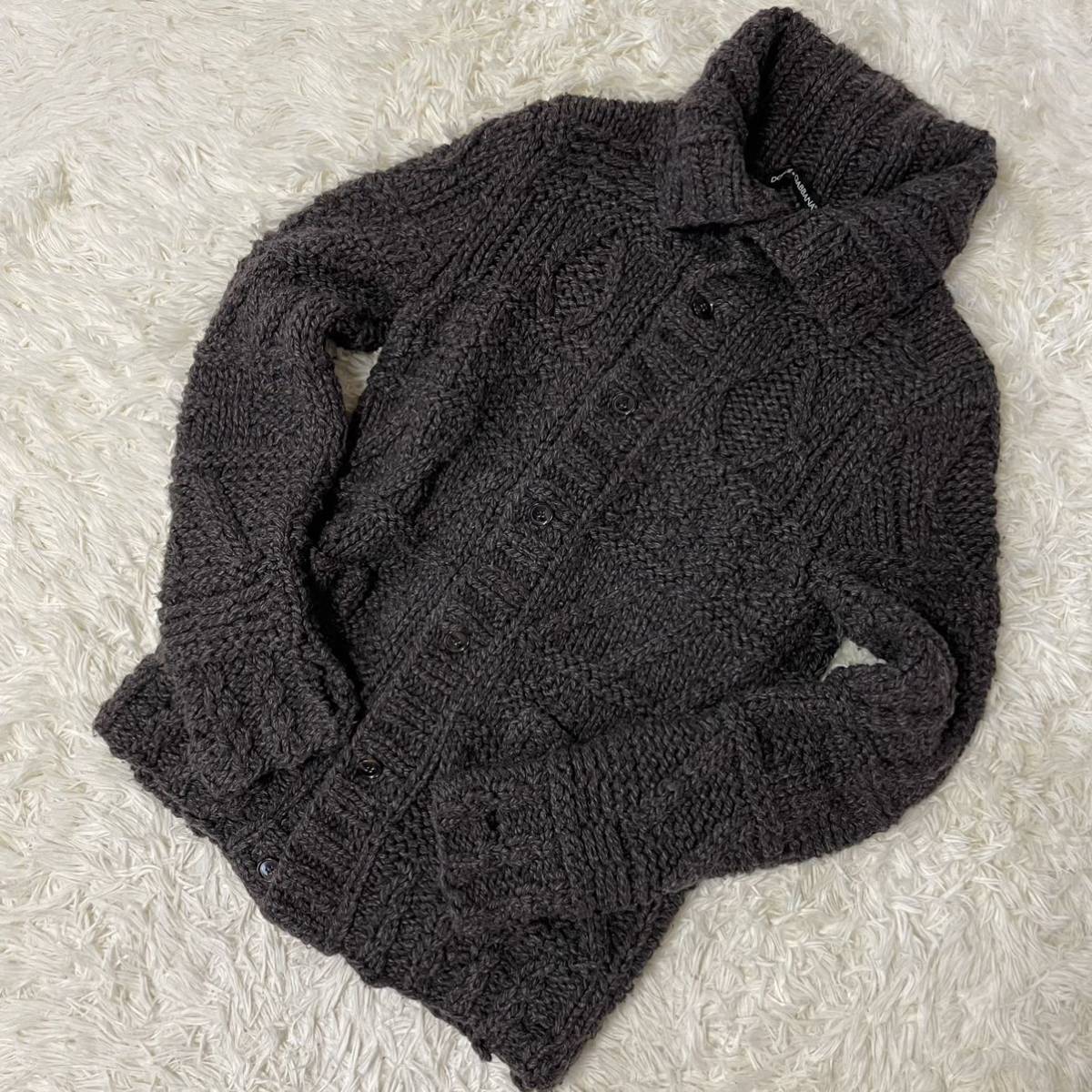 公式激安通販サイト Dolce & Gabbana ケーブルニット　セーター XL 黒