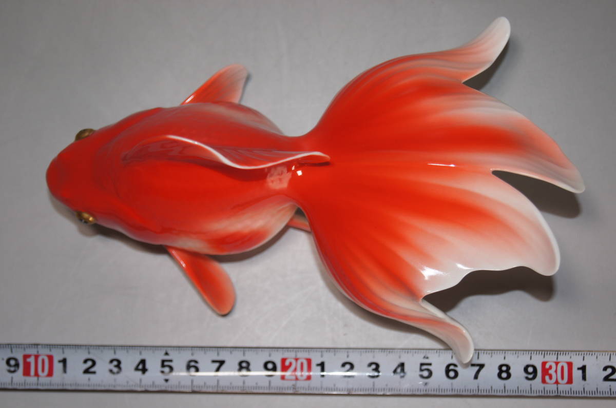 Noritake】オールドノリタケ ボーンチャイナ 金魚 大 置物 箱付 BONE