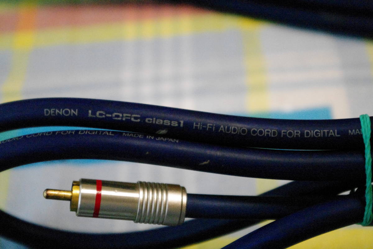 DENON LC-OFC class1 SPEAKER CORD ペア約１．８m DENON デノン LC-OFC class1 Hi-Fi AUDIO CORD FOR DIGITAL RCA
