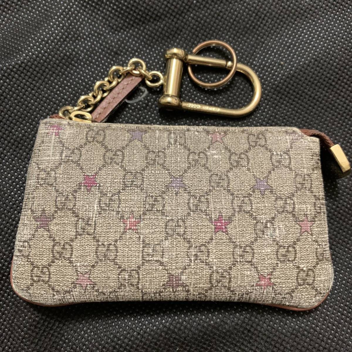 GUCCI グッチ 233183 002058 マイクロ グッチ シマ レザー 小銭れ