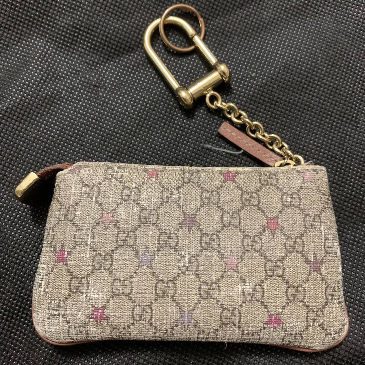 GUCCI グッチ 233183 002058 マイクロ グッチ シマ レザー 小銭れ 