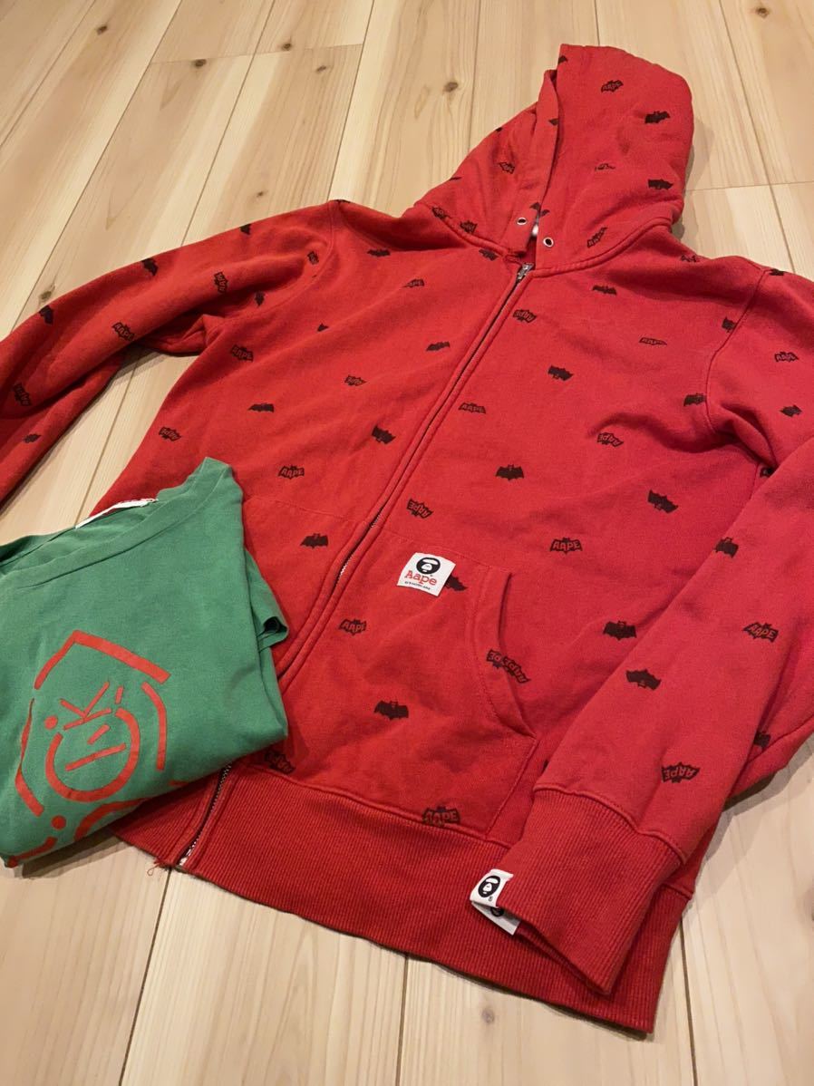 定番，品質保証 A BATHING APE ベイシングエイプ エイプ エーエイプ パーカー 総柄 メンズ サイズM 長袖(その他)｜売買されたオークション情報、yahooの商品情報をアーカイブ公開 - オークファン 男性用