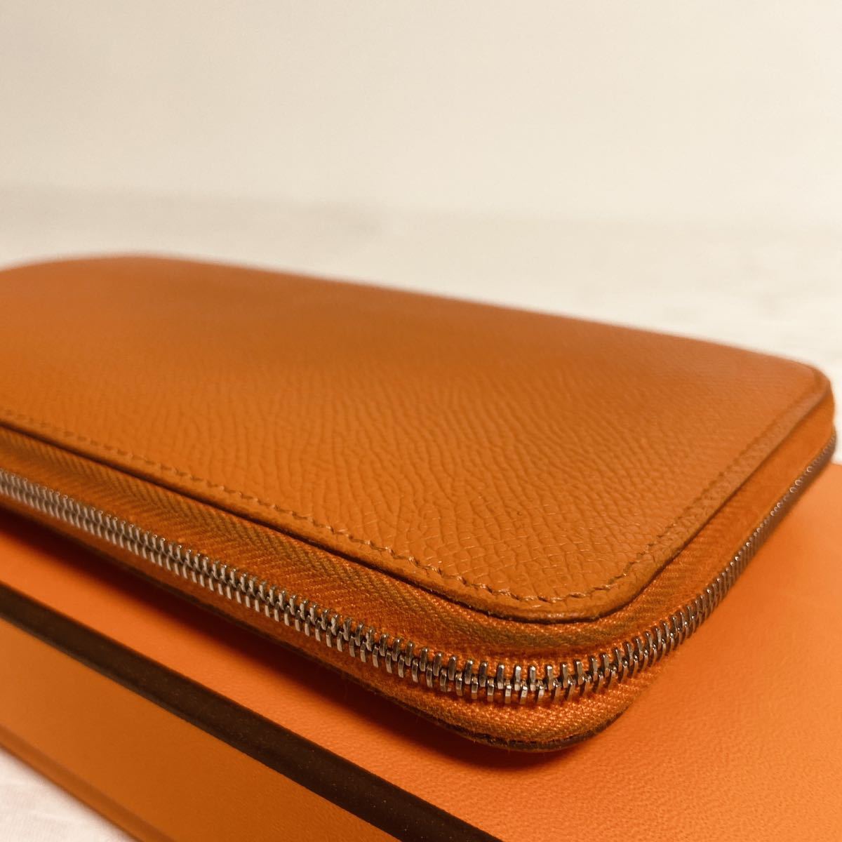☆エルメス／HERMES アザップロング／オールレザー：ラウンド 
