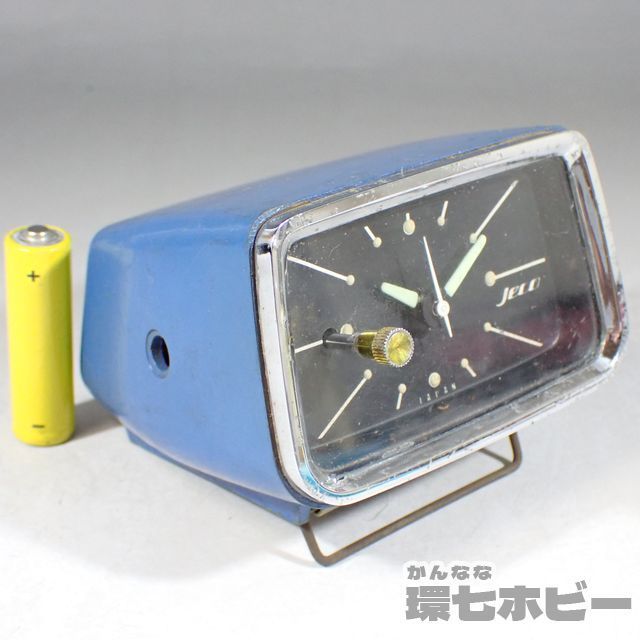 Ki125◇当時物 古い JECO 置時計 ジャンク/昭和レトロ ポップ 時計