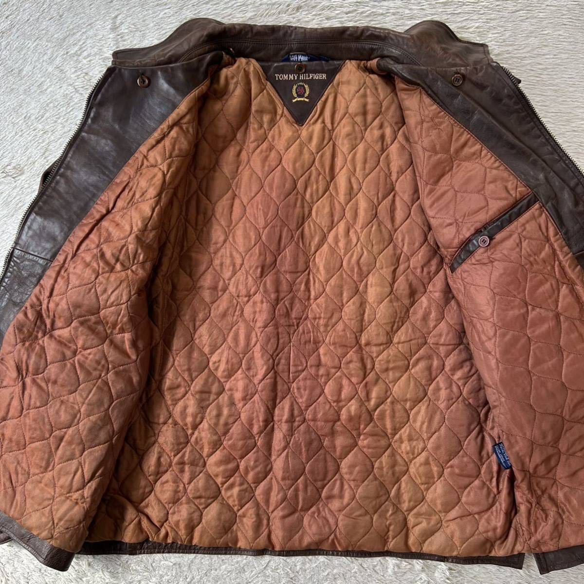 トミーヒルフィガー『王者の風格』TOMMY HILFIGER キルティング レザー 
