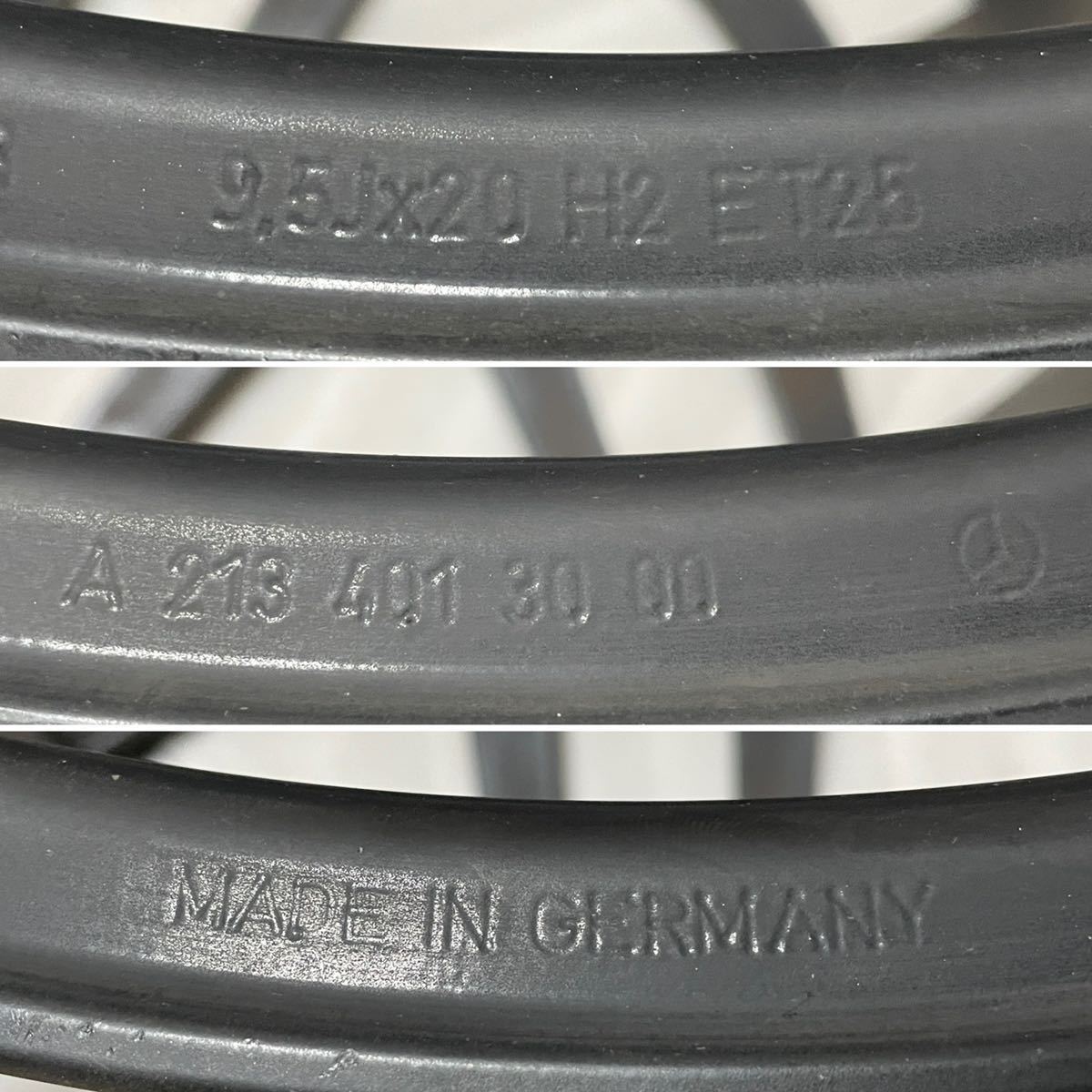 新車外し ベンツW213 E63 AMG純正 20インチマットブラックホイール1本