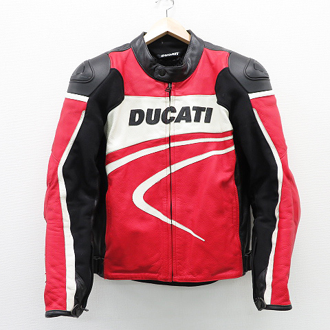 DAINESE ダイネーゼ ×DUCATI レザージャケット レッド系 48