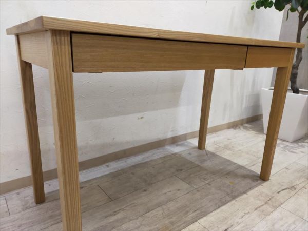 無印良品 muji 学習机＋ワゴン 幅110cm タモ材 勉強机 学習デスク 天然 