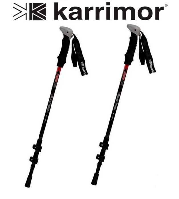 数量限定値下げ！ カリマー karrimor カーボンポール トレッキングポール ウォーキング ブラック　レッド 新品　送料無料