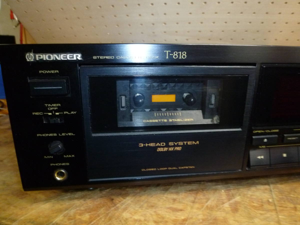 ☆Pioneer/パイオニア☆ ステレオカセットデッキ T-818 動作不良
