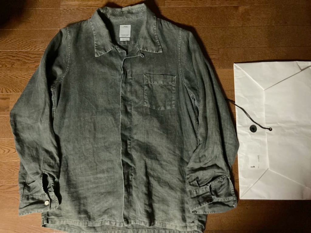 希少 麻世妙 天然染めvisvim FREE EDGE SHIRT N.D BIG COLLAR AMPLUS 
