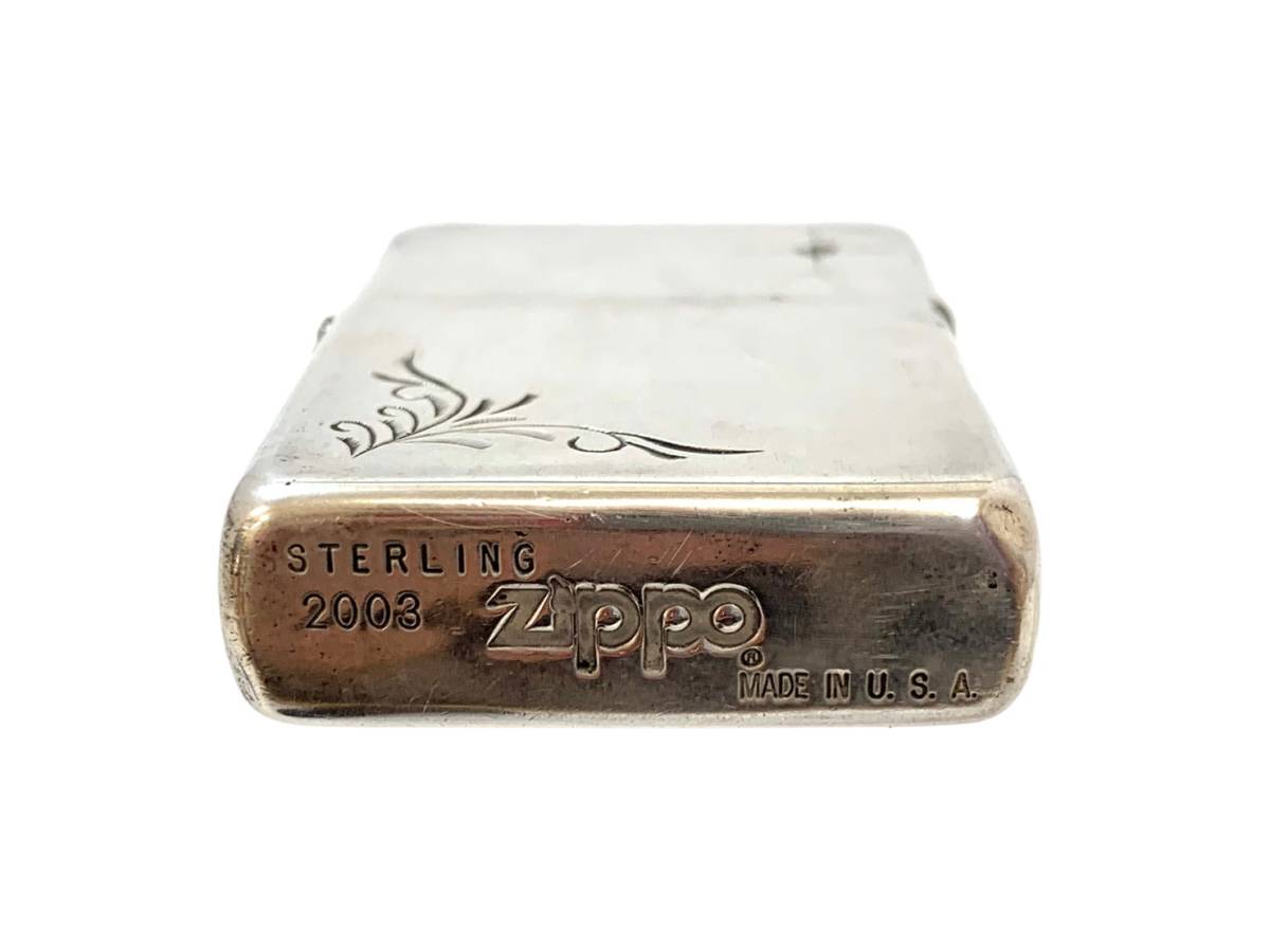 ZIPPO/ジッポー STERLING スターリング シルバー 銀製 天然石 2003年製 