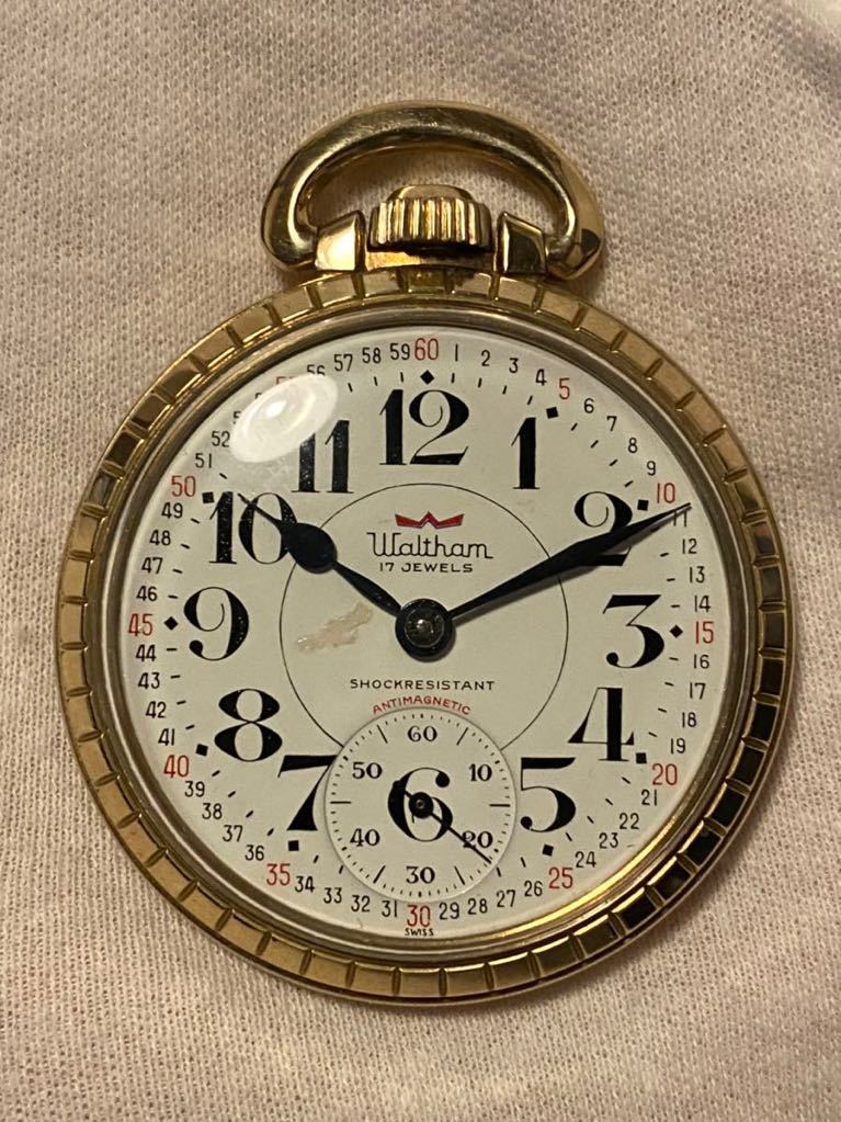 WALTHAM ウォルサム 手巻き 懐中時計 17石 ジャンク品 （WALTHAM 懐中 