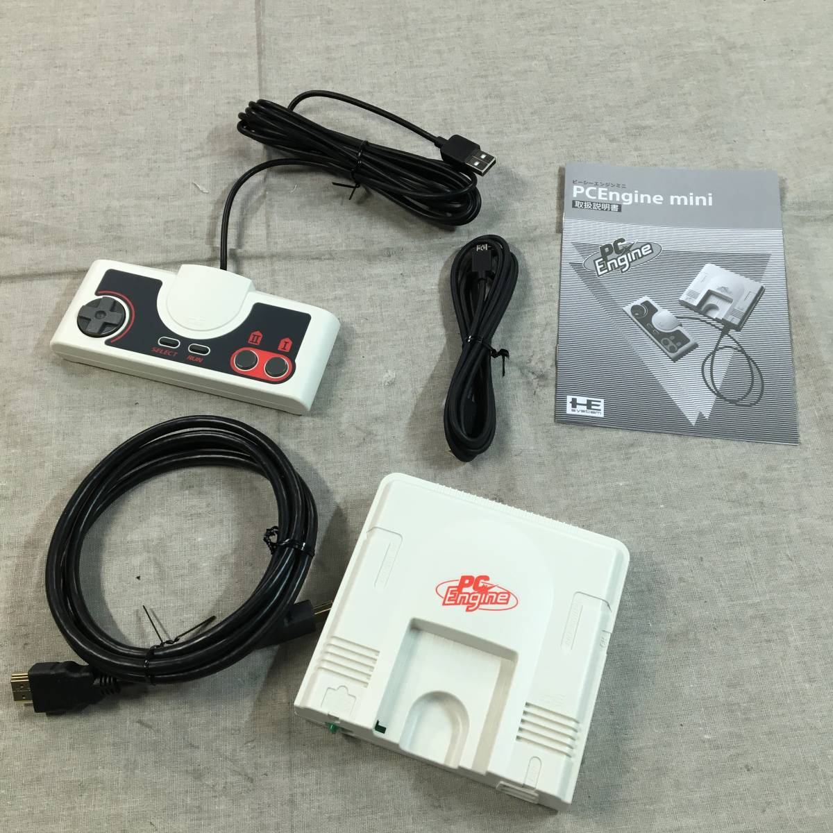 ジャンク品 PCエンジン mini 型番 : HTG-008(本体、アクセサリー 