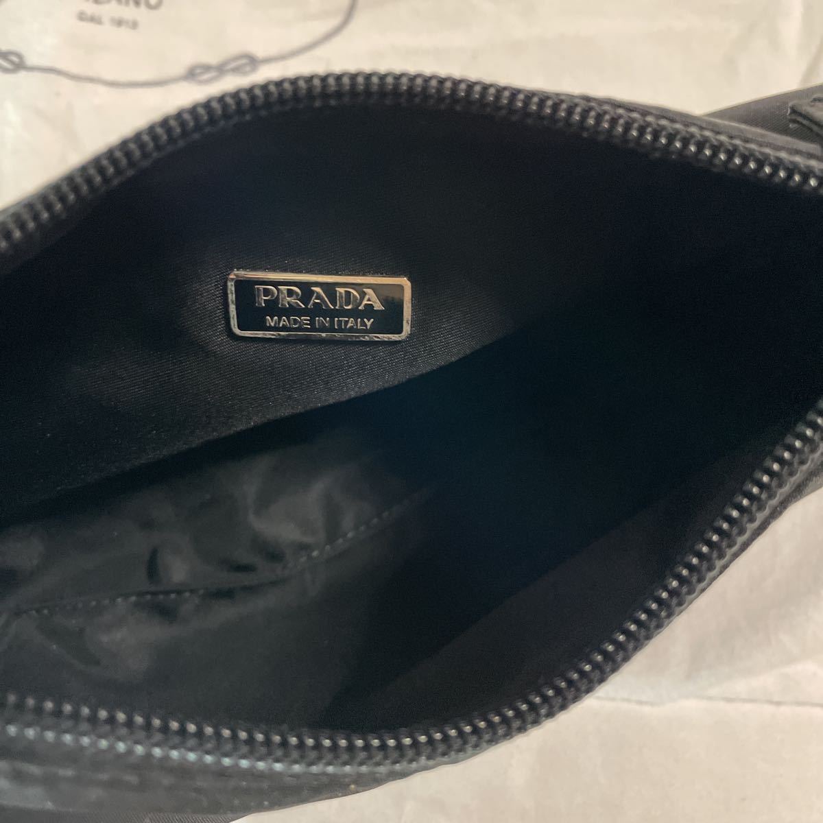 1円 美品 PRADA プラダ ナイロン 三角ロゴ ショルダーバッグ