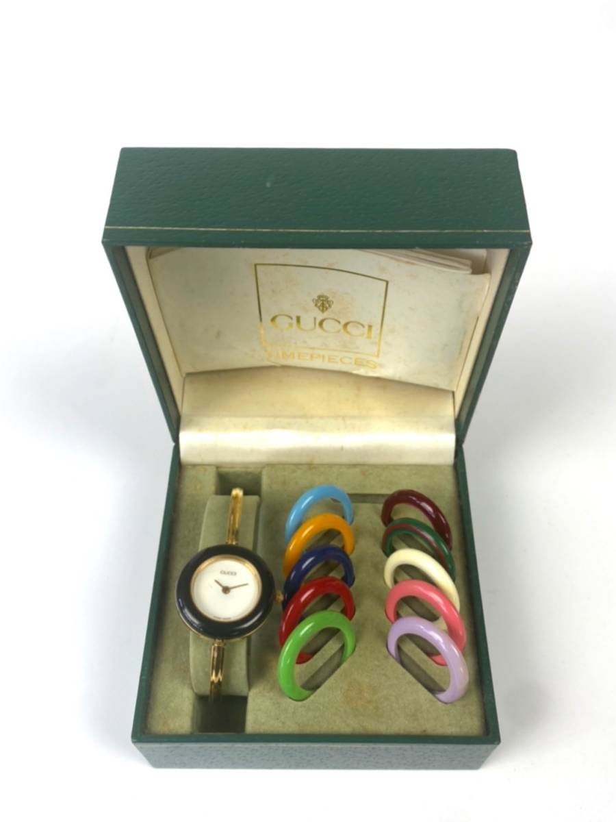 GUCCI グッチ チェンジベゼル クォーツ 腕時計 ゴールド 11⁄12.2