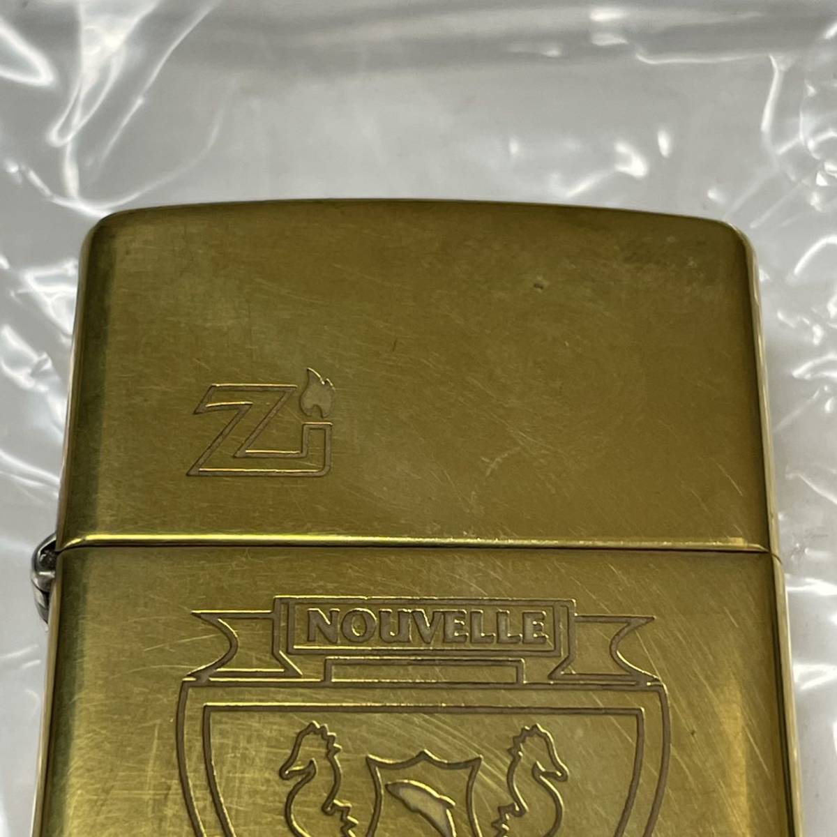F0414①】ZIPPO ジッポー ライター オイルライター ゴールドカラー 