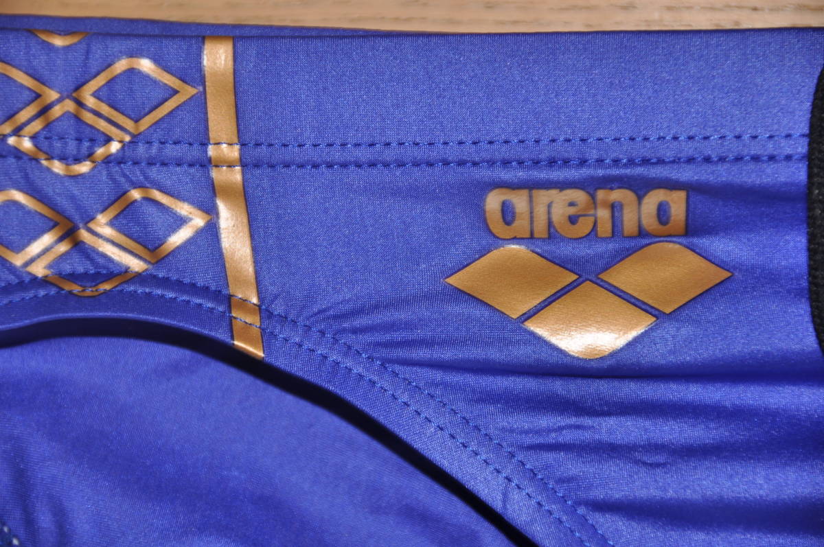 新品 日本製 arena アリーナX-FLAT 男性用競泳パンツ 青 Lサイズ 競泳