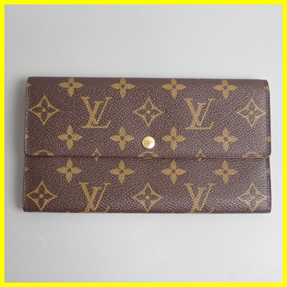 人気定番，限定セール 1円 LOUIS VUITTON ルイヴィトン M61725 モノグラム ポシェット ポルトモネクレディ 二つ折り 長財布 ウォレット ブラウン系 GC0469
