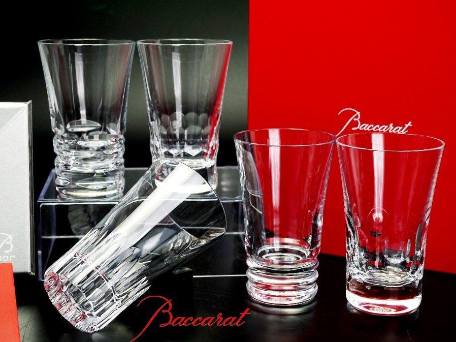 バカラロックグラス5個セット 希少フランス購入品】バカラ クリスタル
