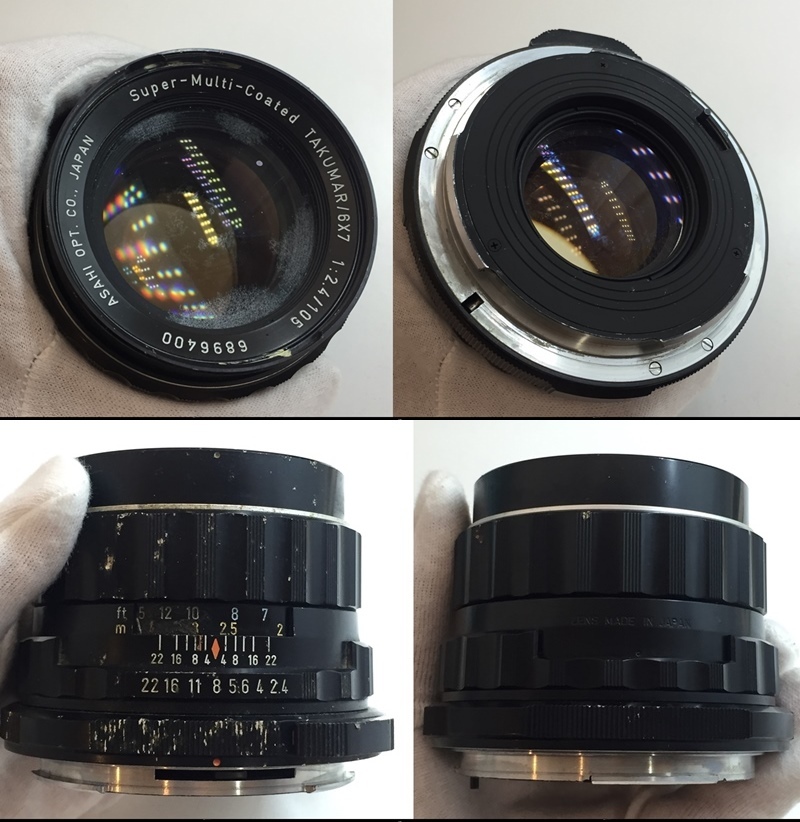 ペンタックス 6×7 ボディ 本体 レンズ TAKUMAR 1:3.5/55 1:2.4/105