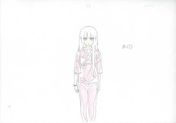 ★地獄少女 二籠 19話 直筆 アニメ素材 / 濡れ長襦袢の閻魔あい / Hell Girl