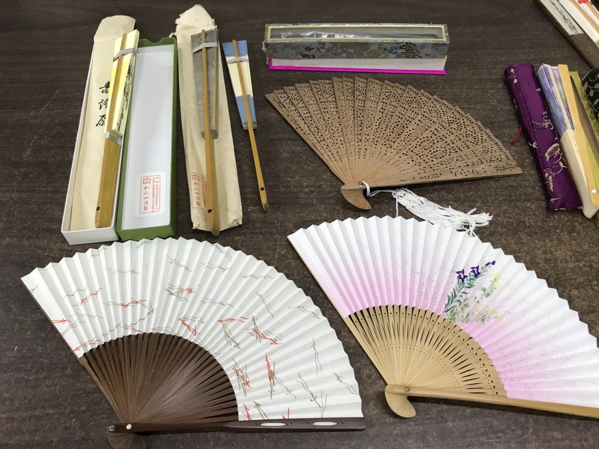 ☆中古品☆ 扇子 まとめ 京扇子 錦古堂 舞扇堂 わんや謹製 等(扇子 