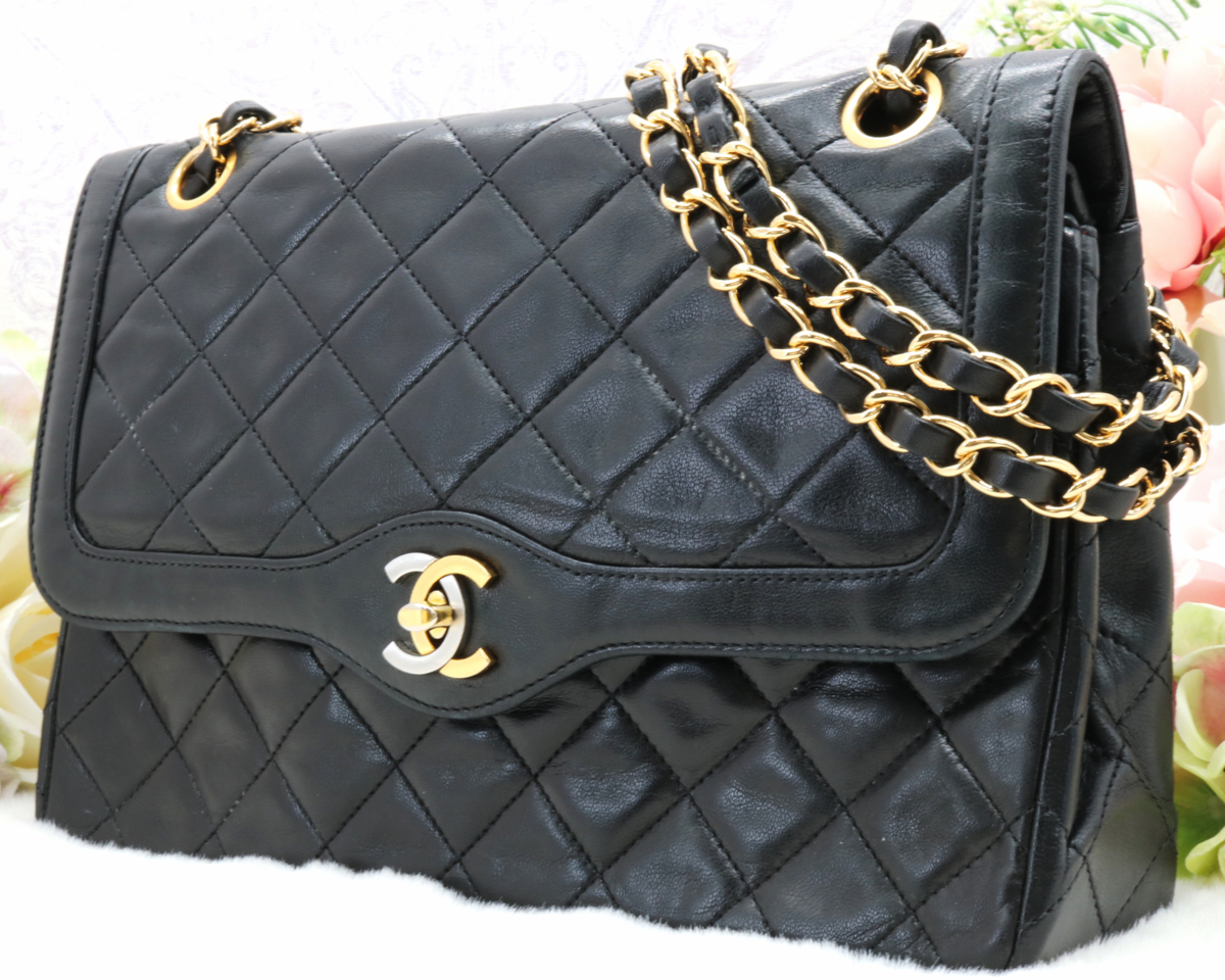 美品！ 1円 CHANEL シャネル パリ限定 マトラッセ ダブルフラップ  