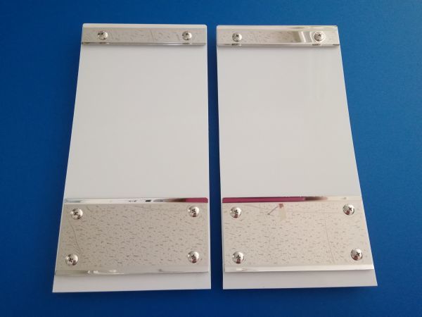 軽トラ用　EVA泥除け　幅150mm×縦300mm　ホワイト　鏡面ウエイト　２枚セット　ハイゼット・キャリー・三菱ミニキャブ用　