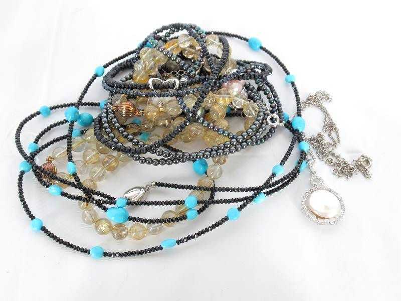 1円 金具シルバー K10 有 ネックレス 大量セット BV519 ネックレス 