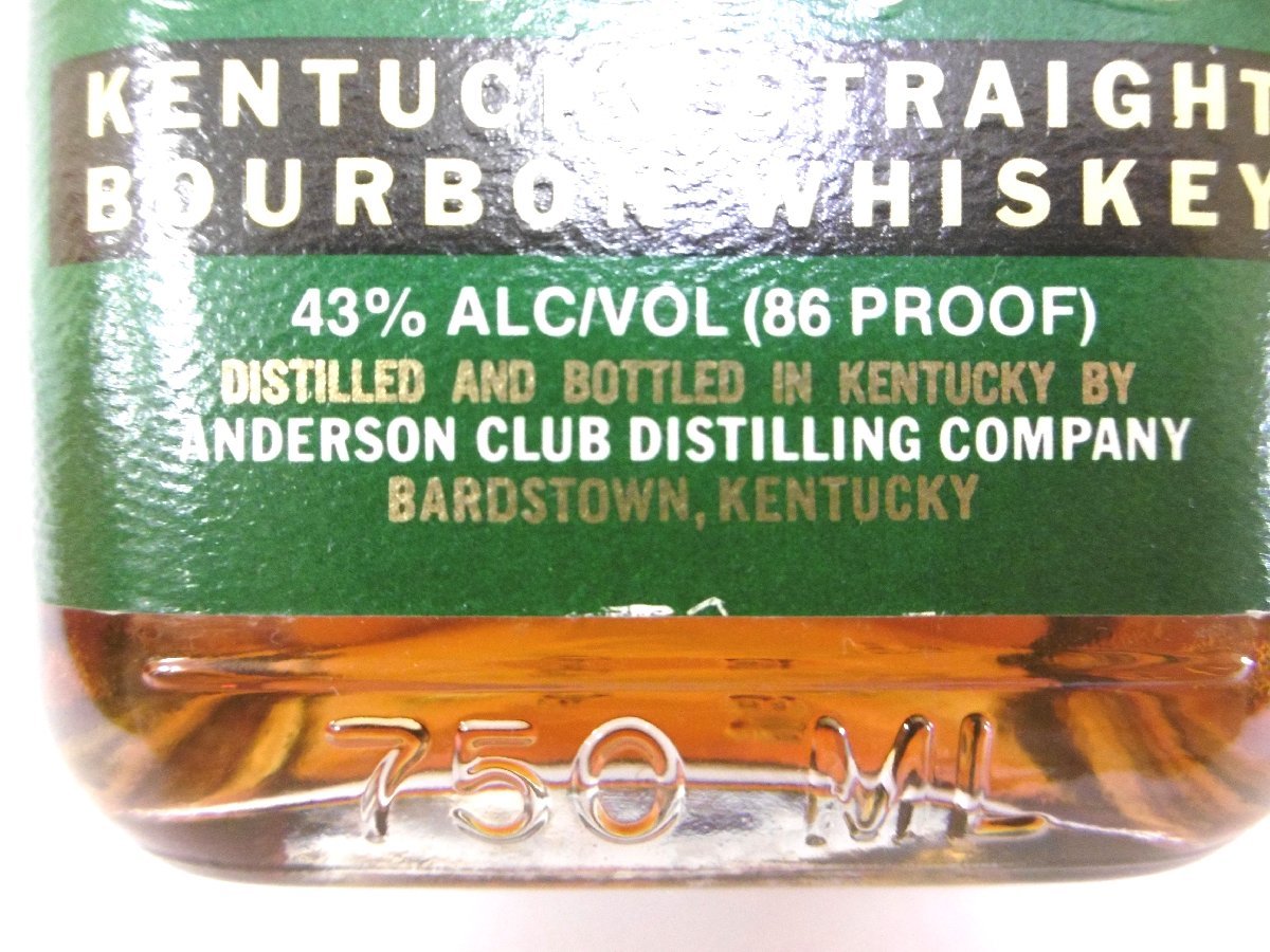 ANDERSON CLUB 10年 ケンタッキー・バーボンウイスキー 750ml 古酒 未開栓 ANDERSON CLUB アンダーソン クラブ 10年 KENTUCKY