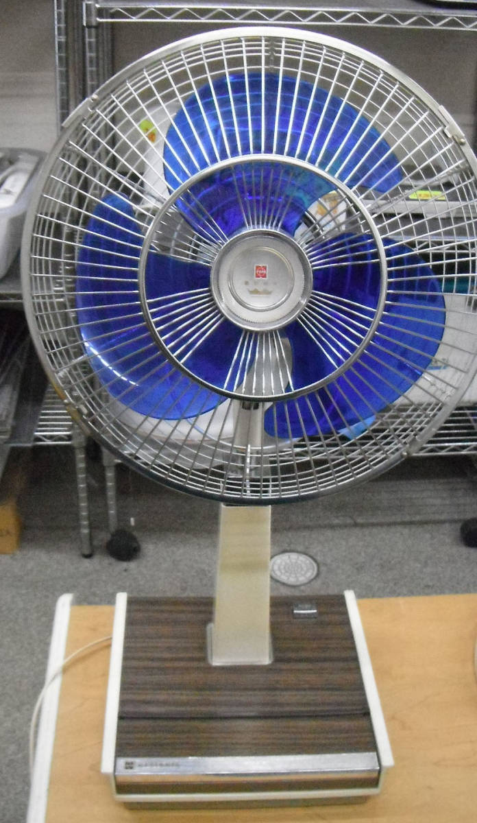 National 扇風機 F-30FZ レトロ 昭和　ナショナル 青い3枚羽根 扇風機 National ナショナル 30cm ブルー 昭和レトロ 3枚羽 卓上