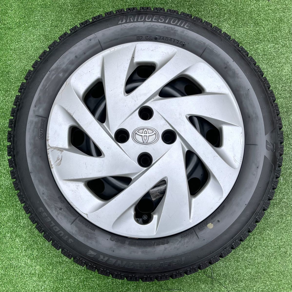トヨタ 純正 15インチ スチールホイール☆2020年製 スタッドレスタイヤ 