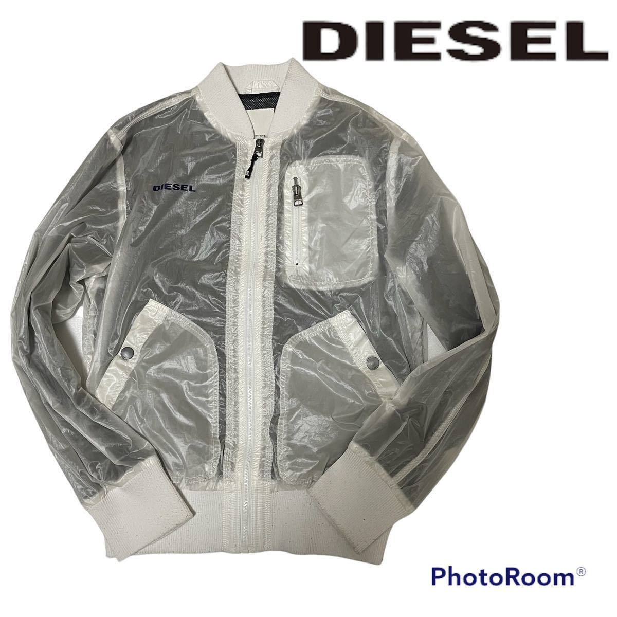 DIESEL【都会的印象】ディーゼル シースルー ジップアップブルゾン 