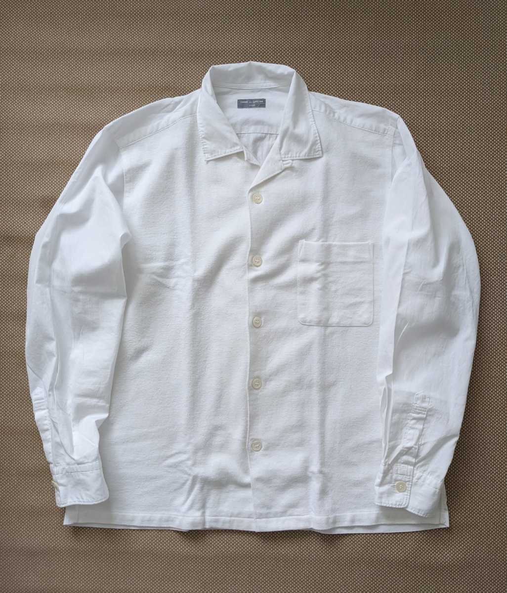 COMME des GARCONS HOMME AD2002 身頃シャモアクロス切り替えシャツ 