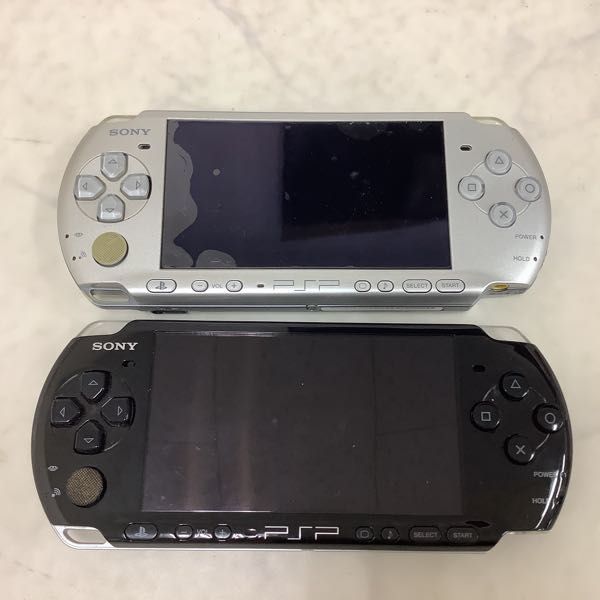 1円～ 箱無 動作確認済 初期化済 欠品 PSP本体 等PSP-3000レッド・ブラック ウイニングイレブンUEFA CHAMPIONS LEAGUEデザインモデル他
