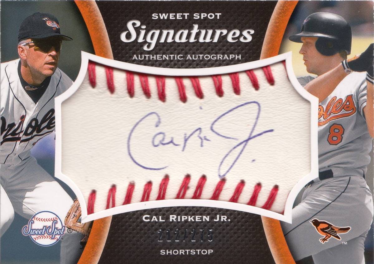 CAL RIPKEN JR. AUTO 275枚限定 2008 UPPER DECK SWEET SPOT 
