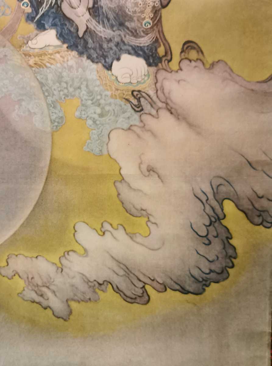 門八】□狩野芳崖□［悲母観音］掛軸 紙本 工芸 菩薩 仏画 仏教 仏教